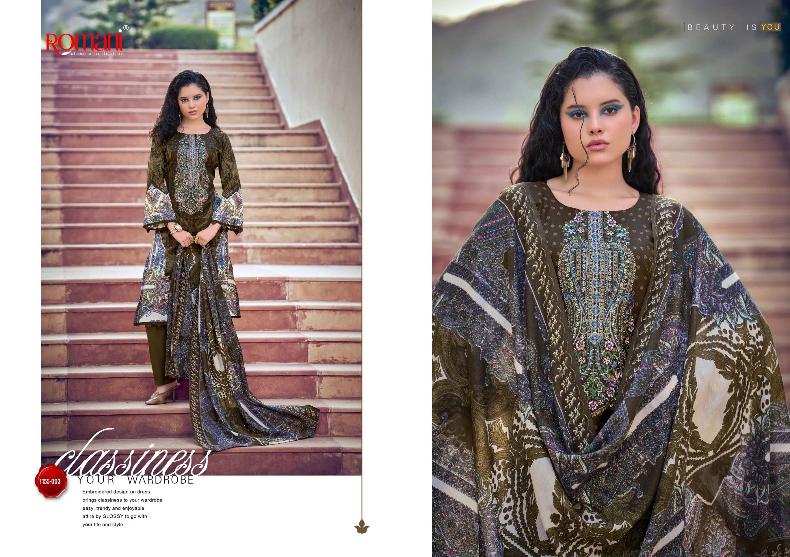 NEEDLE WONDER VOL 14 By Romani 001 To 008 Series Beautiful Pakistani Suits Wear Pure Cotton Dresses At Wholesale Price